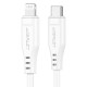 Кабель ACEFAST C3-01 Type-C to iP 3A, 30W, TPE, TPE connectors, White
