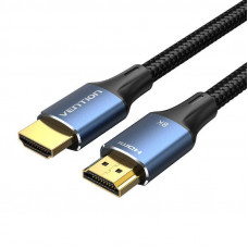Кабель Vention Cotton Braided HDMI-A Male to Male HD v2.1 Cable 8K 5M Blue Aluminum Alloy Type (ALGLJ)
