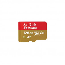 Карта пам'яті microSDXC (UHS-1 U3) SanDisk Extreme A2 128Gb class 10 V30 (R190MB/s,W90MB/s) (adapter SD)