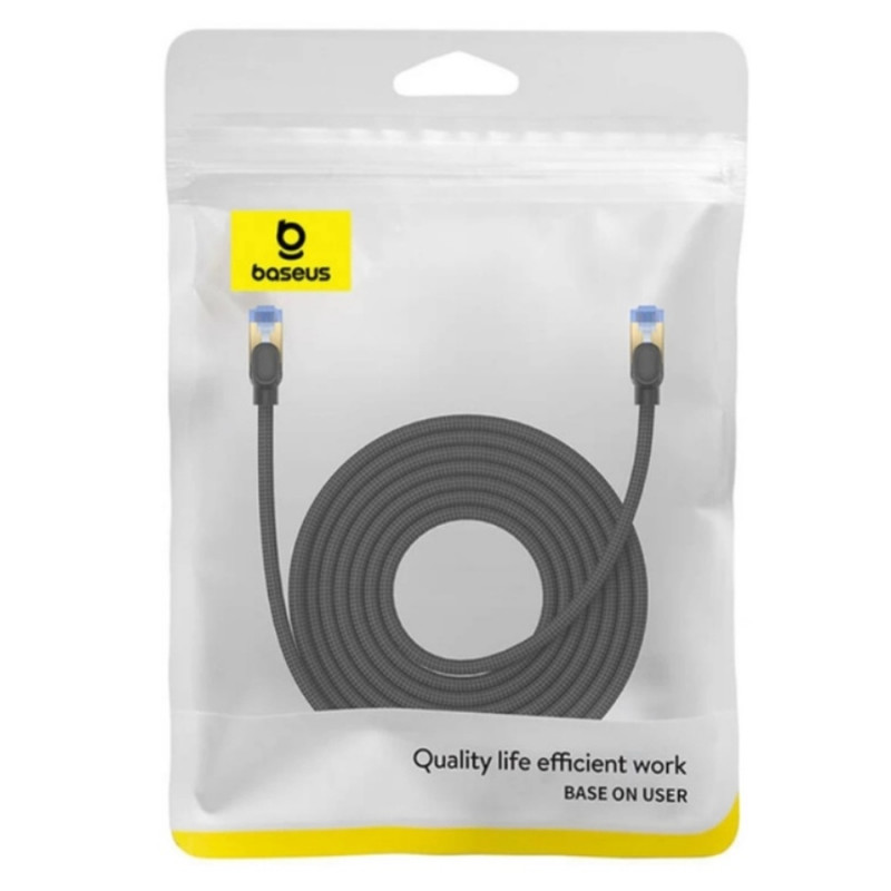 Мережевий кабель Baseus High Speed CAT7 10Gigabit Ethernet Cable (Braided Cable)10m Cluster Black