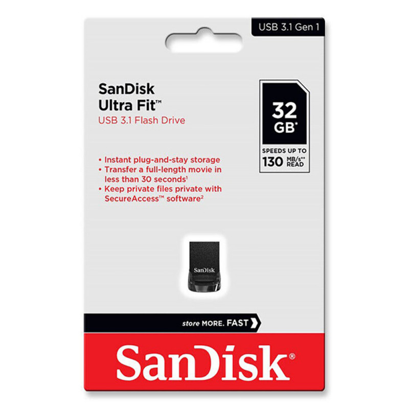Флеш-накопичувач SanDisk USB 3.1 Ultra Fit 32Gb (130Mb/s)