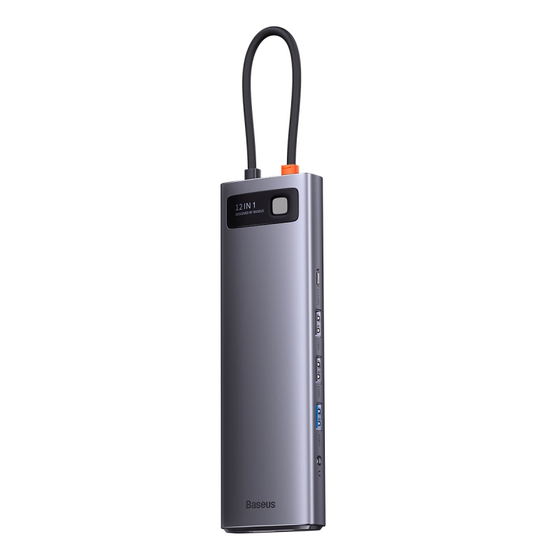 USB-хаб Baseus Metal Gleam Series 12-in-1 Multifunctional Type-C HUB Docking Station Gray