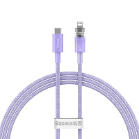 Cable Baseus Explorer Series Fast Charging Cable with Smart Temperature Control Type-C to iP 20W 1m Purple