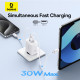 Мережевий зарядний пристрій Baseus Cube Fast Charger C+U 30W EU Moon White