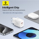 Мережевий зарядний пристрій Baseus Cube Fast Charger C+U 30W EU Moon White
