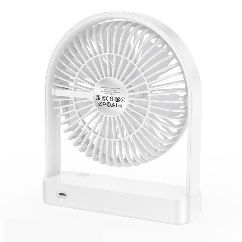 Вентилятор HOCO HX65 2000 mAh Ultra-thin desktop fan White