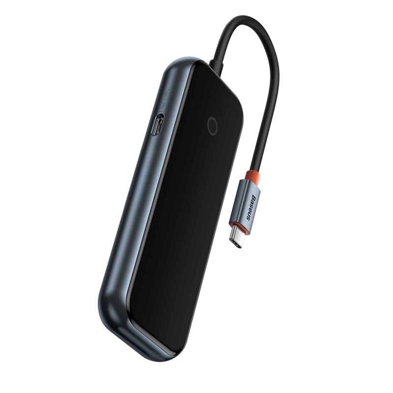 USB-хаб Baseus AcmeJoy 4-Port Type-C HUB Adapter（Type-C to USB3.0*3+Type-C PD&Data *1）Dark Gray