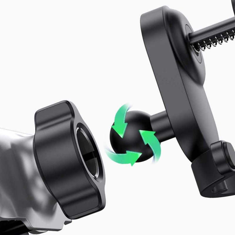 Автотримач для телефона UGREEN LP228 Gravity Drive Air Vent Car Mount Phone Holder With Arc-Shaped mounting clip Black