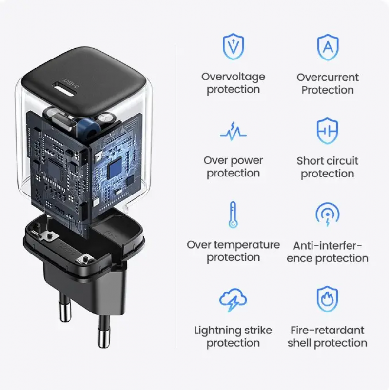 Мережевий зарядний пристрій UGREEN CD318 Nexode mini 20W Charger EU (UGR-90664)