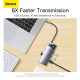 USB-хаб Baseus Metal Gleam Series 4-in-1 Multifunctional Type-C HUB Docking Station Gray（Type-C to USB3.0*4）