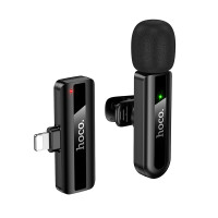 Бездротова мікрофонна система HOCO L20 Fair wireless microphone iP Black