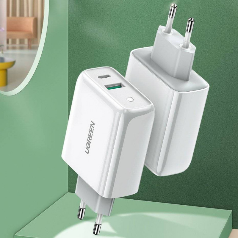 Мережевий зарядний пристрій UGREEN CD170 38W USB-C Wall Charger EU (White) (UGR-60468)
