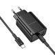 Мережевий зарядний пристрій з кабелем BOROFONE BA87A Flare star PD65W+QC3.0 charger set(C to C) Black