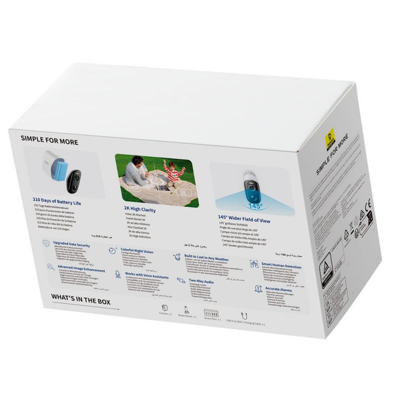 IP-камера відеоспостереження Baseus Security N1 Outdoor Camera 2K White