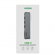 USB-Хаб UGREEN CM251 Dual USB-C To HDMI+3*USB 3.0 A+Type C Female Converter