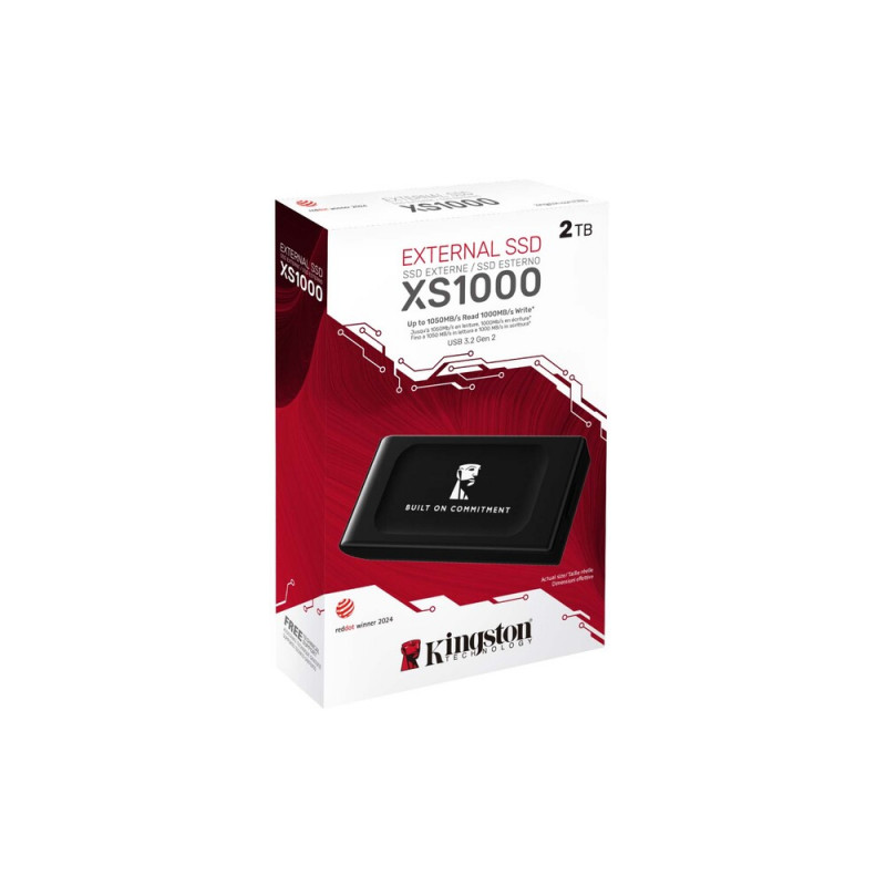 Портативний SSD Kingston XS1000 BOC 2TB USB 3.2 Gen2 Type-C 3D NAND