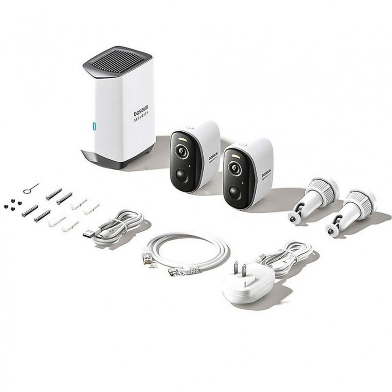 IP-камера відеоспостереження Baseus Security N1 Plus Outdoor Camera 2K 2-Cam Kit White EU