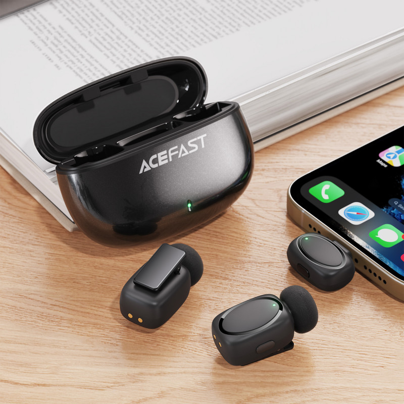 Бездротова мікрофонна система ACEFAST R2 wireless lavalier microphones Black