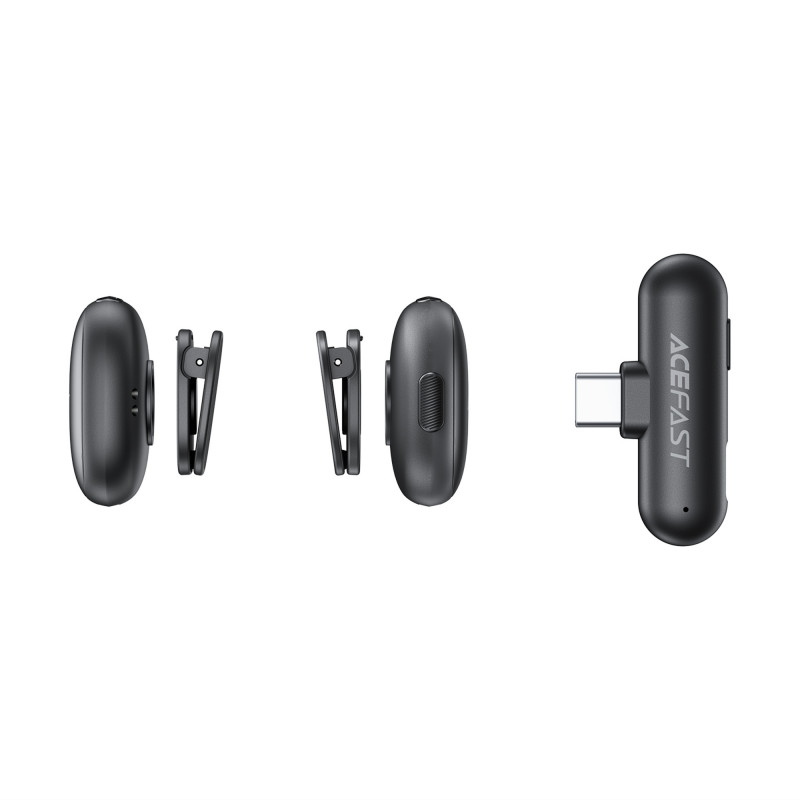 Бездротова мікрофонна система ACEFAST R1 wireless lavalier microphones Black