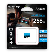 Карта пам'яті microSDXC  (UHS-1 U3) Apacer Express 256Gb class 10 V30 A1  Read/Write:810/700 MB/sec (Compatible with Nintendo Switch 2)