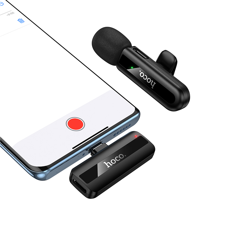 Бездротова мікрофонна система HOCO L20 Fair wireless microphone Type-C Black