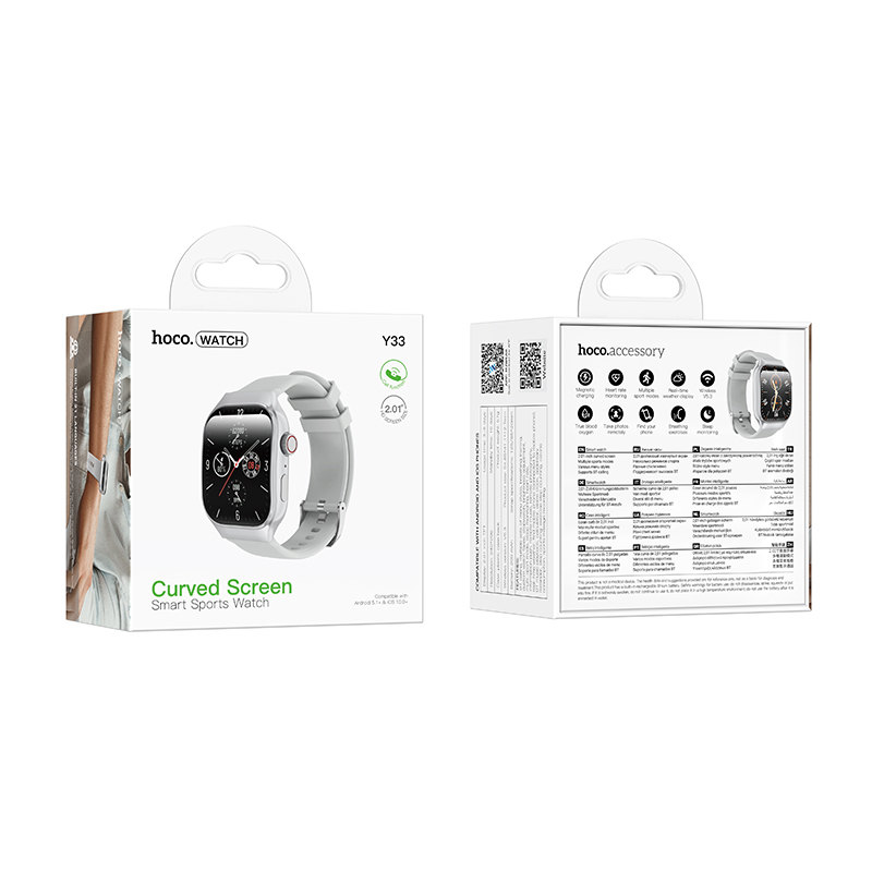 Смарт-годинник HOCO Y33 51mm. 200 mAh. Smart sports watch (call version) Silver