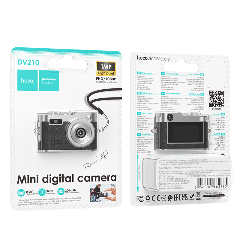 Фотокамера HOCO DV210 Mini digital camera Black