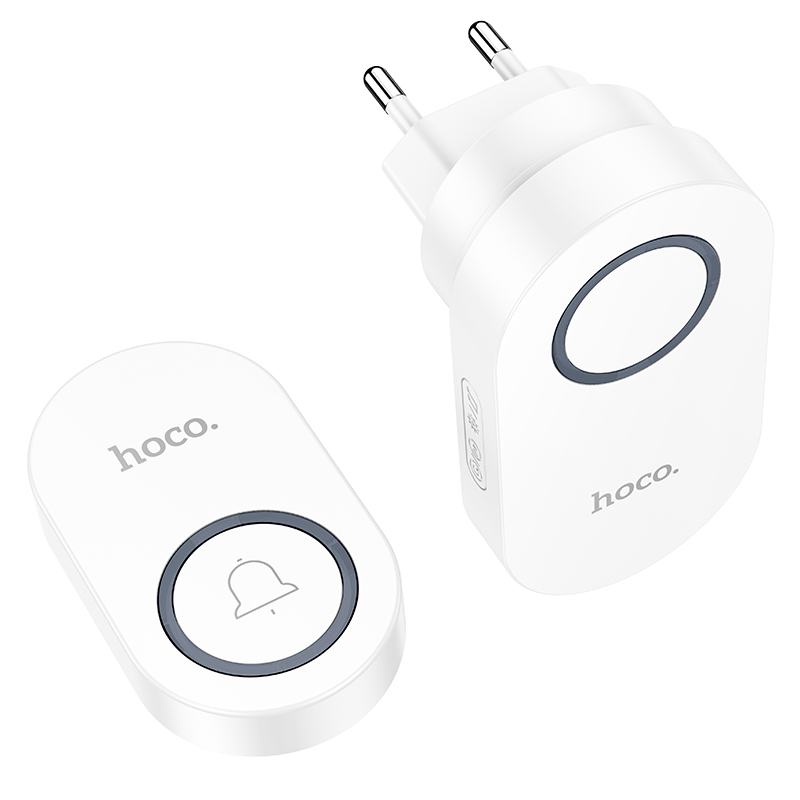 Дзвінок HOCO HI25 210 mAh wireless doorbell (EU) White