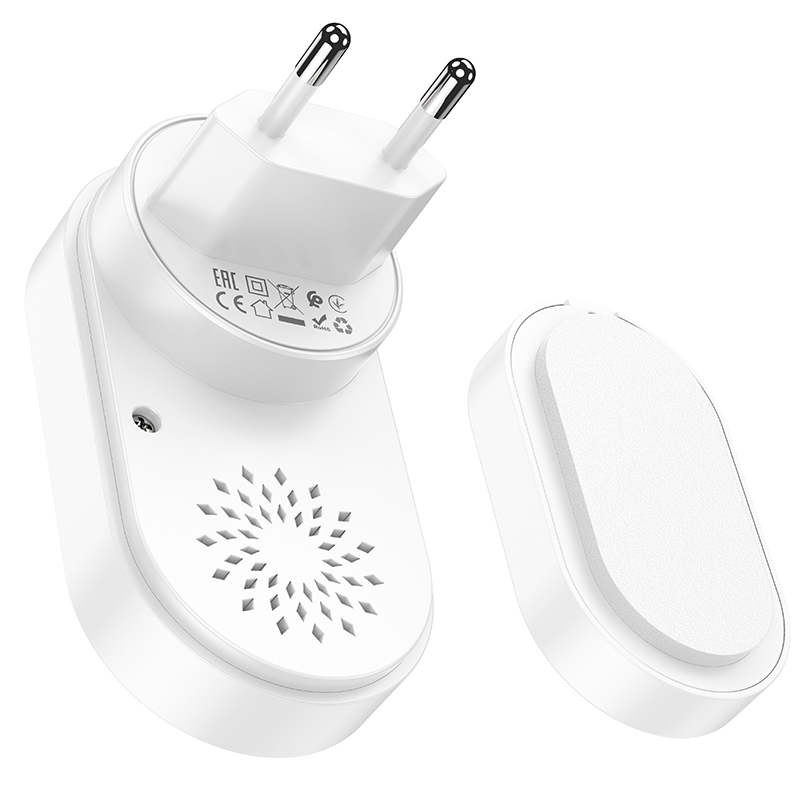 Дзвінок HOCO HI25 210 mAh wireless doorbell (EU) White
