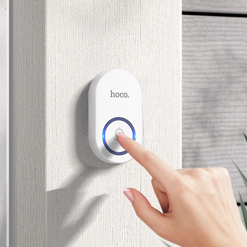 Дзвінок HOCO HI25 210 mAh wireless doorbell (EU) White