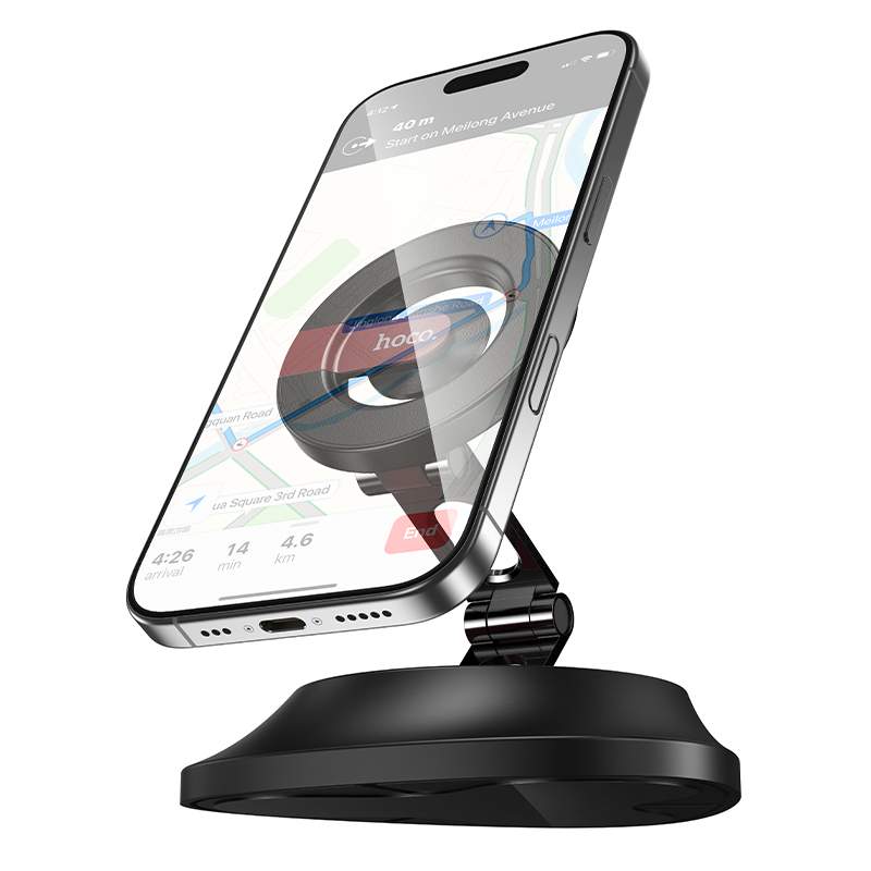 Автотримач для телефона HOCO H90 Tower folding ring magnetic car holder(dashboard)