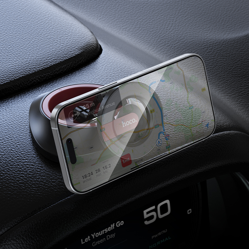 Автотримач для телефона HOCO H90 Tower folding ring magnetic car holder(dashboard)