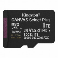 Карта пам'яті microSDXC (UHS-1 U3) Kingston Canvas Select Plus Gen3 1Tb class 10 А1 V30 (R-150MB/s)