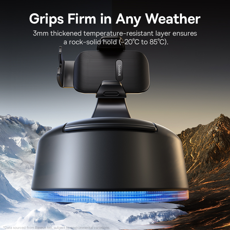 Автотримач для телефона Baseus PrimeTrip C03 Air Clamping Car Mount (Suction Cup Version, Cosmic Black)