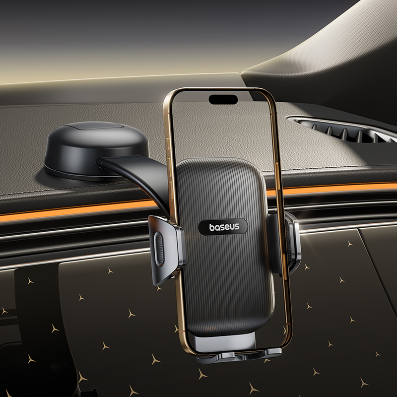 Автотримач для телефона Baseus PrimeTrip C03 Air Clamping Car Mount (Suction Cup Version, Cosmic Black)