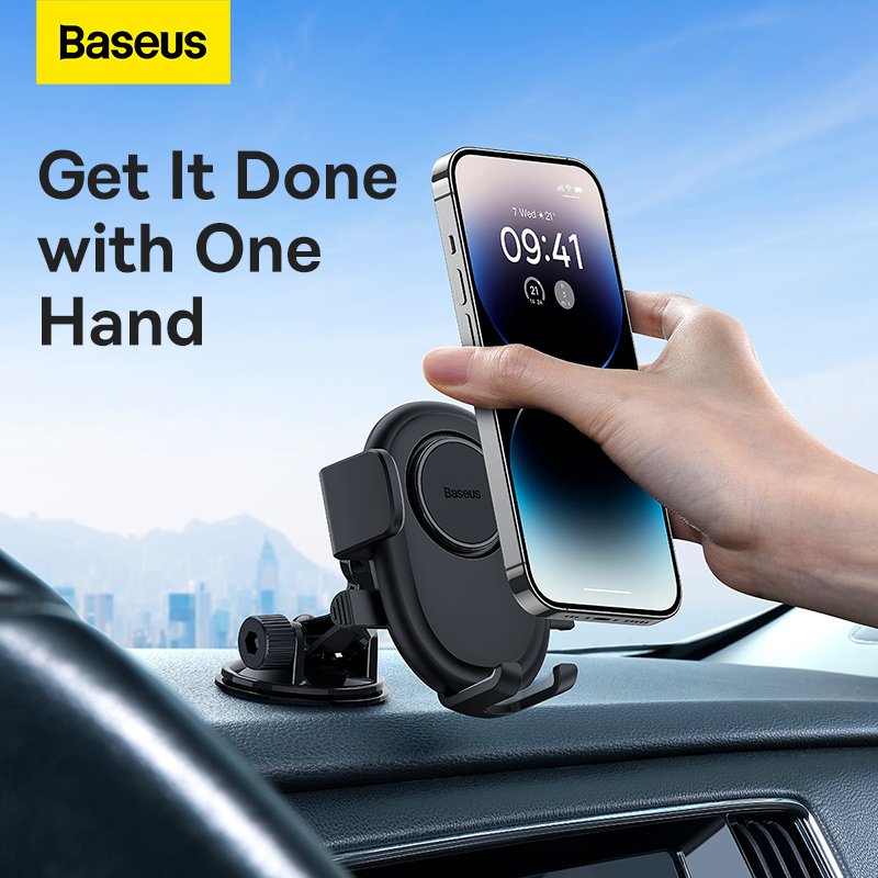 Автотримач для телефона Baseus UltraControl Lite Series Car Holder Cluster Black