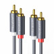 Аудіокабель UGREEN AV104, 2RCA Male to 2RCA Male, ABS, 5m Black