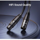 Аудіокабель UGREEN AV130 Cannon Male to Female Microphone Extension Audio Cable 5m Black