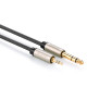 Аудіокабель UGREEN AV127 3.5mm Male to 6.35mm Male, TRS Stereo Audio Cable, nylon braid, 5m Gray