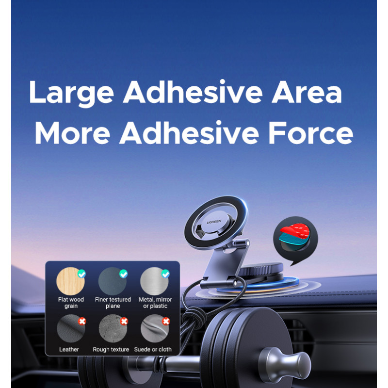 Автотримач для телефона UGREEN LP865 Dashboard Magnetic Car Phone Mount