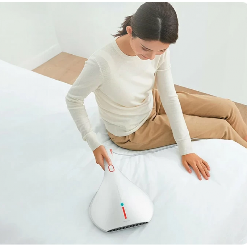 Ручний пилосос Xiaomi DEERMA Mites Vacuum Cleaner White + (перехідник на EU розетку)