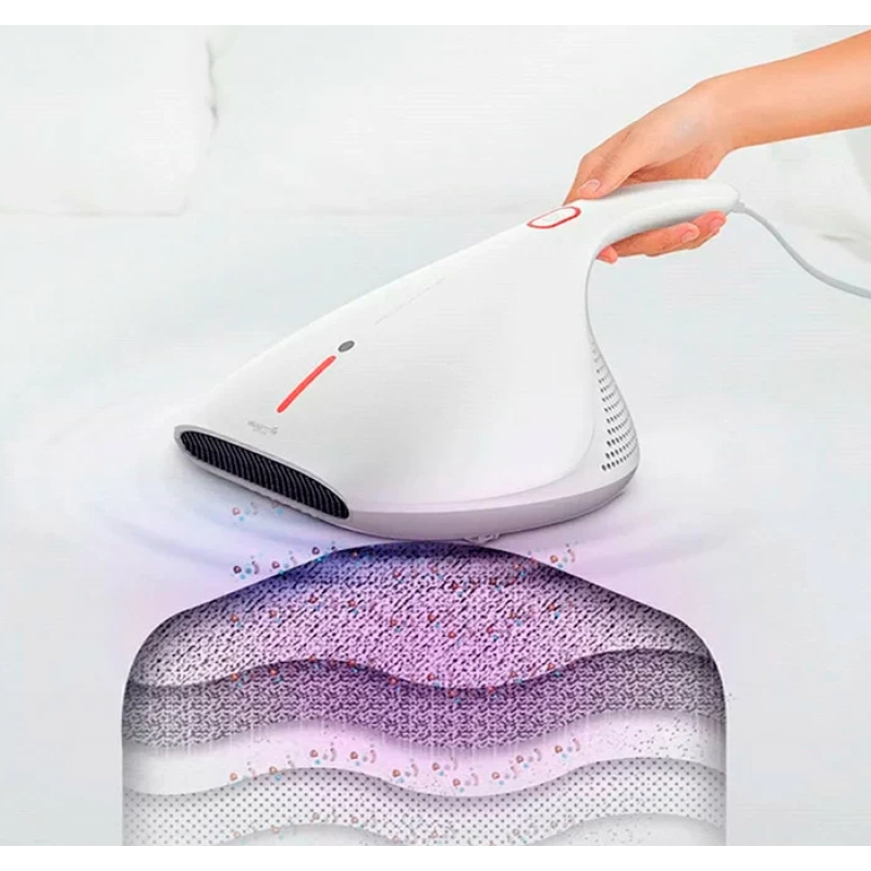 Ручний пилосос Xiaomi DEERMA Mites Vacuum Cleaner White + (перехідник на EU розетку)