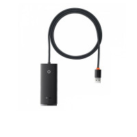 USB-хаб Baseus Lite Series 4-Port USB-A HUB Adapter (USB-A to USB 3.0*4 ) 1m Black