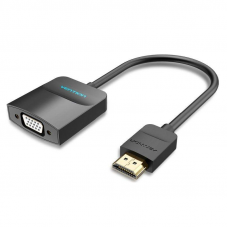 Адаптер Vention HDMI to VGA Converter with Female Micro USB and Audio Port 0.15M Black (42161)