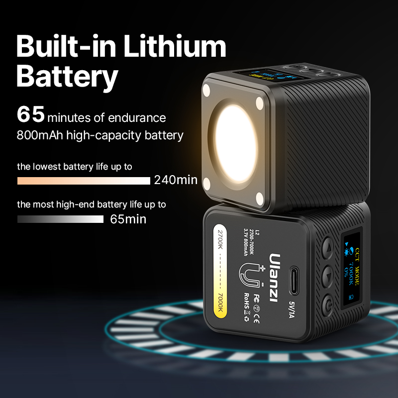 Ulanzi L2 Bi-color COB Vedio Light IP6 Black (3051)
