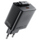 Мережевий зарядний пристрій з кабелем ACEFAST A110 PD30W GaN charger (USB-C+USB-C) with retractable cable (EU) Black