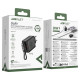 Мережевий зарядний пристрій з кабелем ACEFAST A110 PD30W GaN charger (USB-C+USB-C) with retractable cable (EU) Black