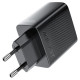 Мережевий зарядний пристрій з кабелем ACEFAST A110 PD30W GaN charger (USB-C+USB-C) with retractable cable (EU) Black