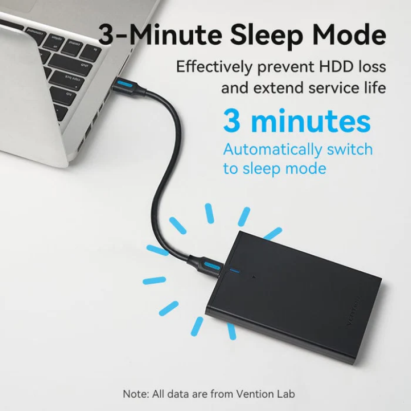 Зовнішня кишеня для накопичувача Vention 2.5 Inch SATA Hard Drive Enclosure (USB 3.0 Micro-B) Black (KPAB0)