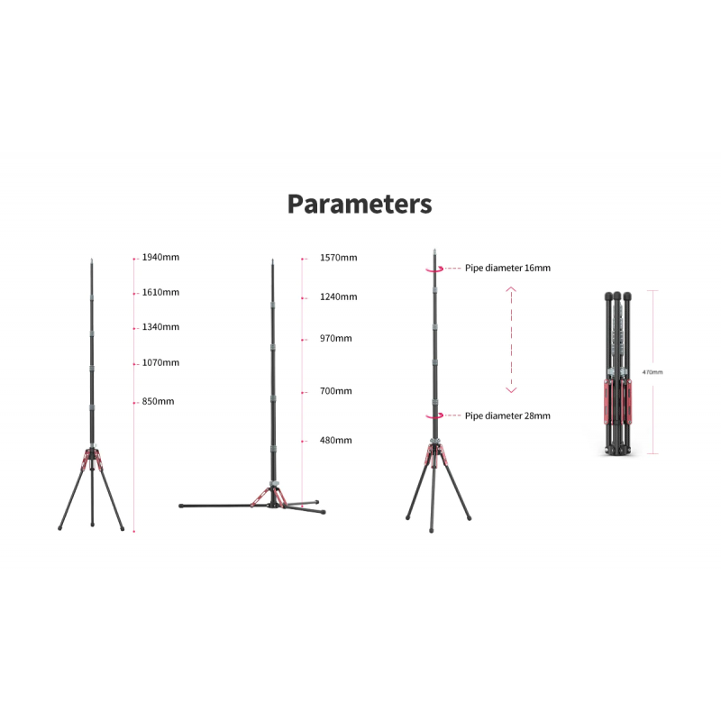 Штатив Ulanzi Full carbon fiber Multifunctional portable light tripod (UV-2784 MT-49)